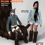 Комплект для симочек denim zara set & fur boots для Sims 4 Комплект для симочек denim zara set & fur boots для Sims 4