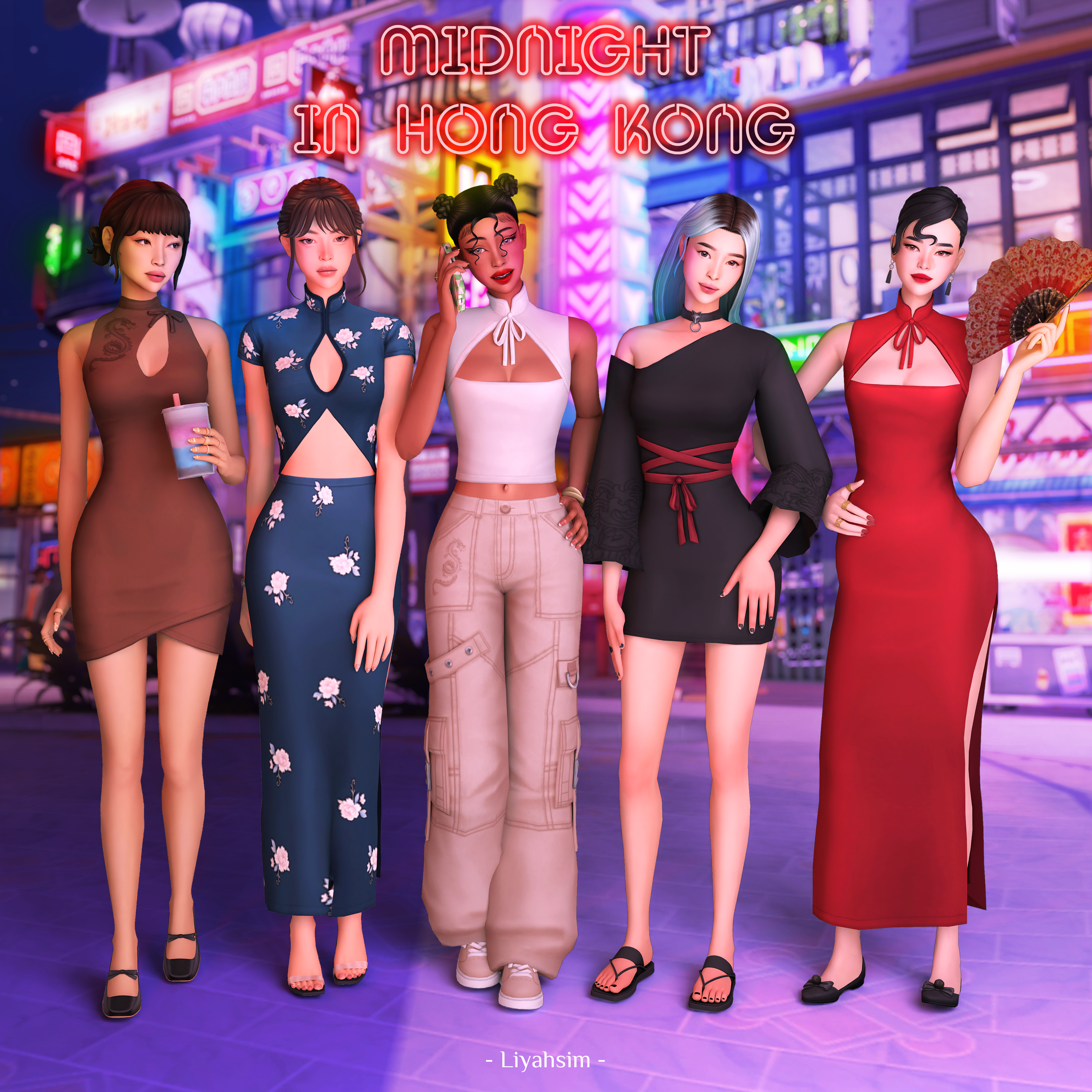 Китайская коллекция Midnight in Hong Kong Collection для Sims 4