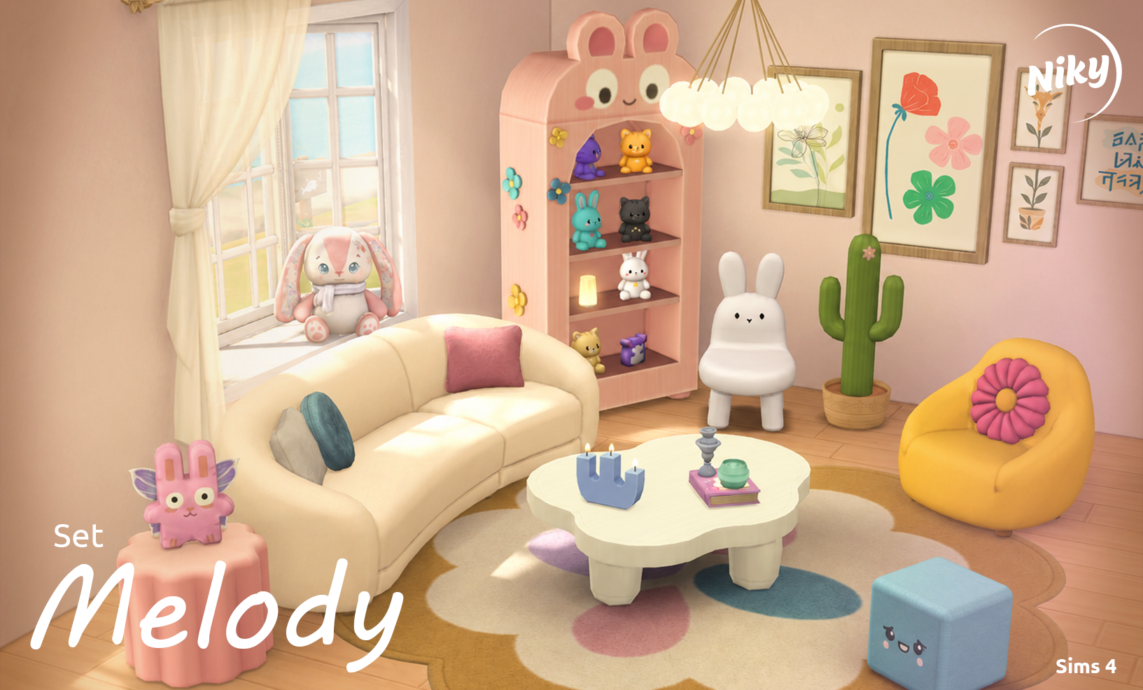 Гостиная Melody Set для Sims 4