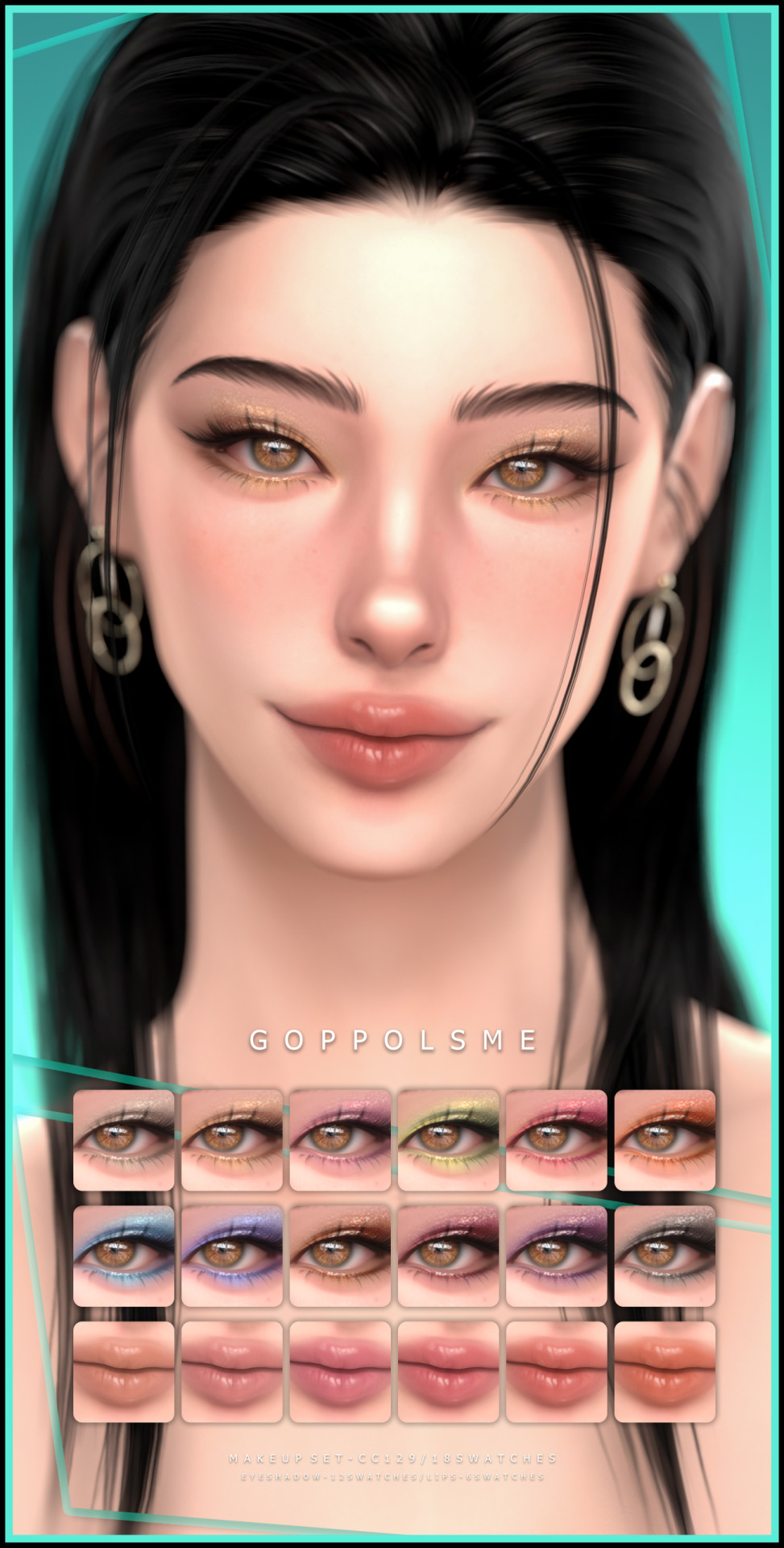 Набор косметики MAKEUP SET CC129 для Sims 4