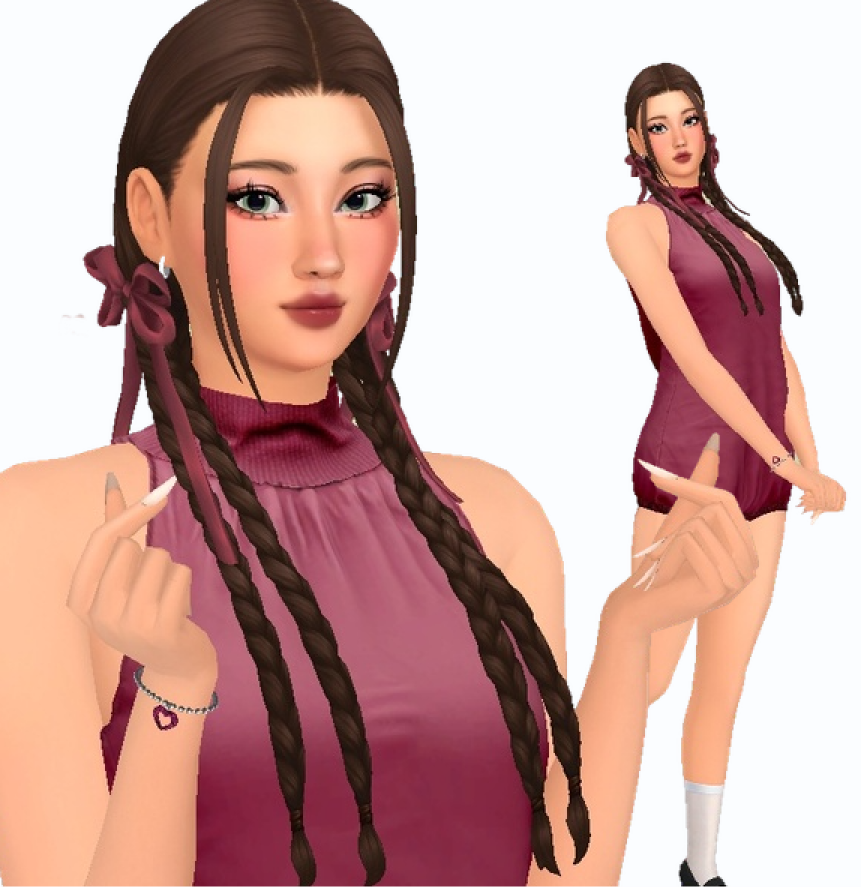 Нора (молодая симка) для Sims 4