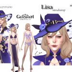 Лиза геншин импакт | Lisa Genshin Impact by HiGadina для Sims 4
