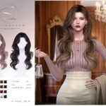Женская прическа S-CLUB Wavy curls hair для Sims 4 Женская прическа S-CLUB Wavy curls hair для Sims 4