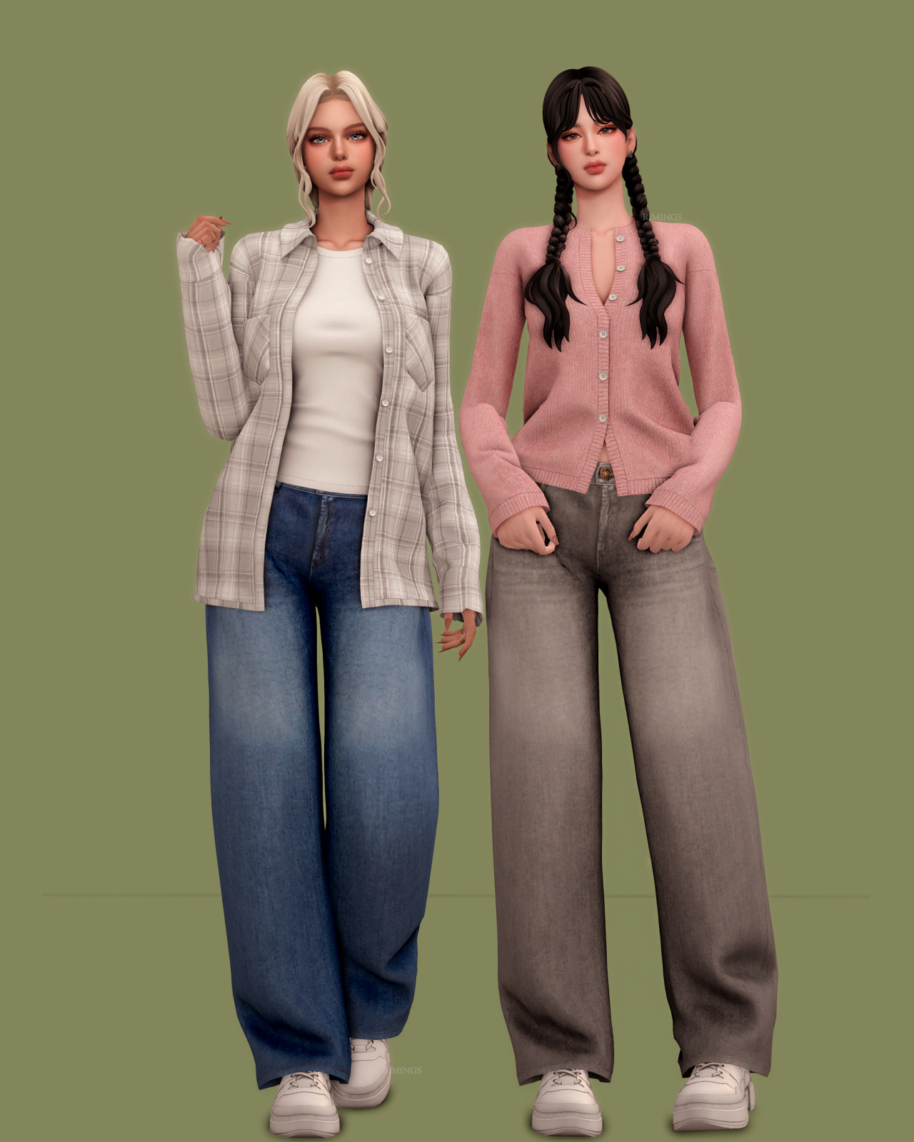 Повседневный комплект для симочки Chill & Cozy для Sims 4