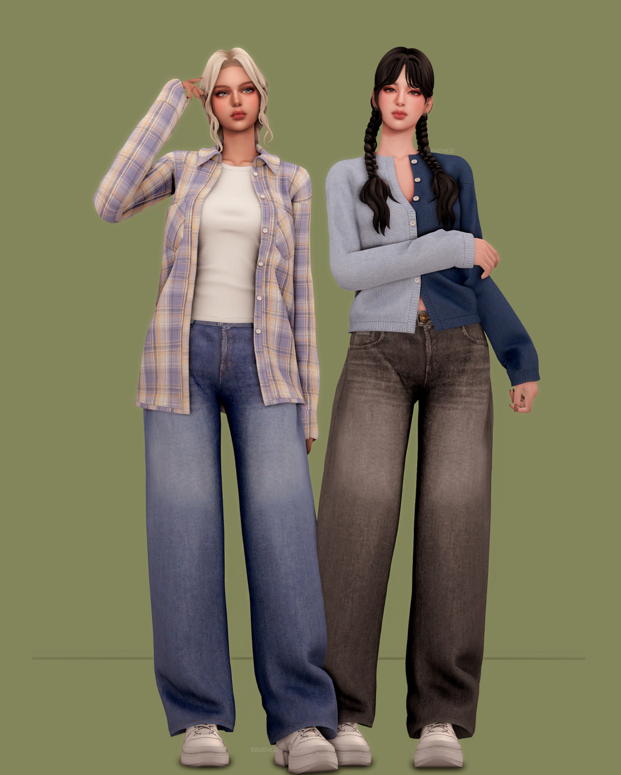 Повседневный комплект для симочки Chill & Cozy для Sims 4