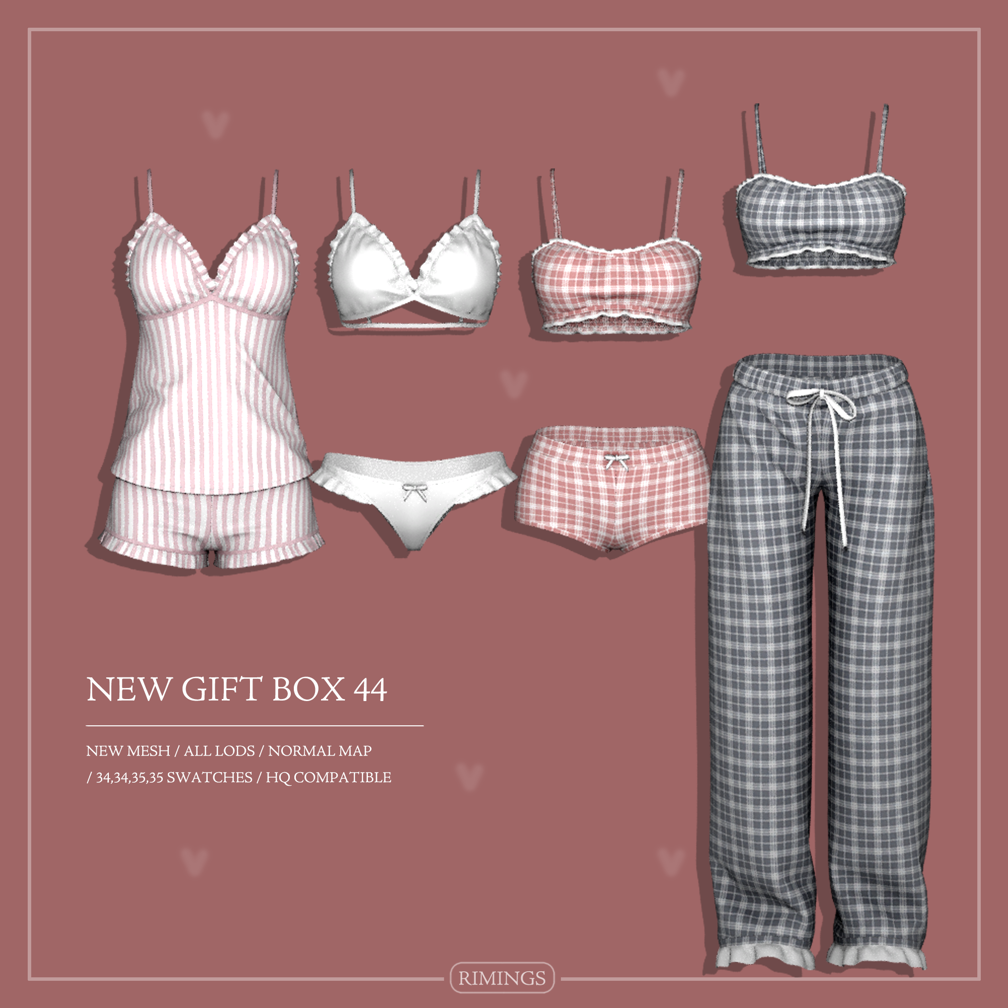 Сонный сет NEW GIFT BOX 44 для Sims 4