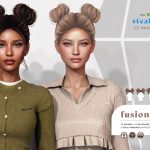 Женская прическа Fusion Hair для Sims 4 Женская прическа Fusion Hair для Sims 4