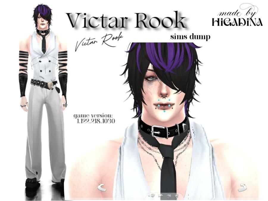Viktar Rook Emo simdump by HiGadina для Sims 4