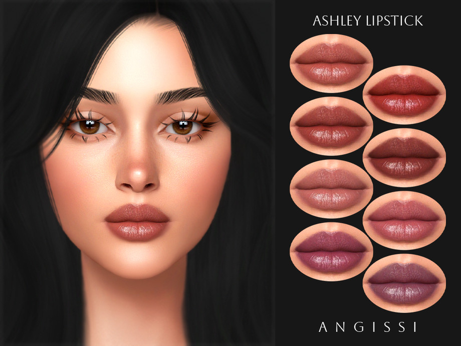 Помада и линзы Ashley для Sims 4
