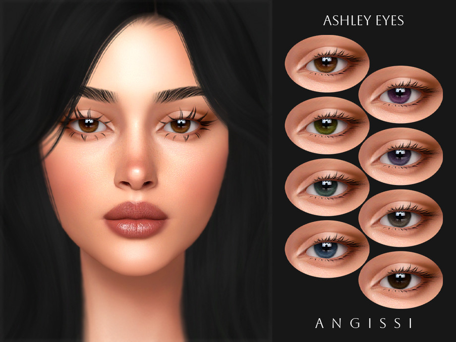 Помада и линзы Ashley для Sims 4