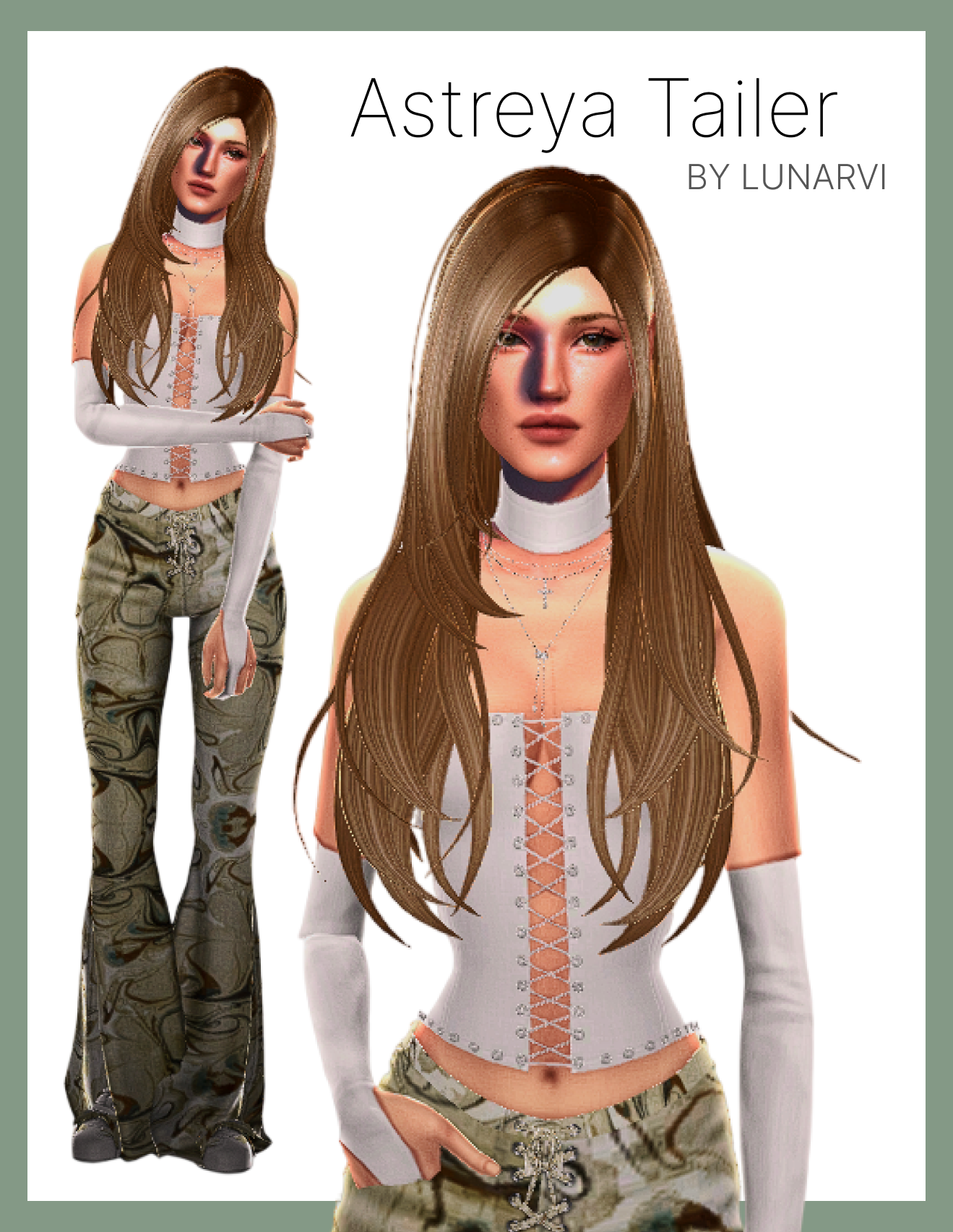 Astreya Tailer (by lunarvi) 1 cc для Sims 4