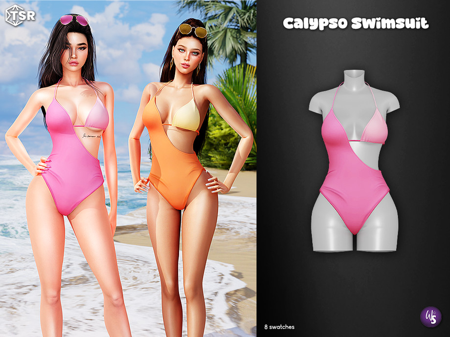 Купальник для симочек Calypso Swimsuit для Sims 4