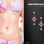 Пирсинг пупка Ailee Belly Button Piercing для Sims 4 Пирсинг пупка Ailee Belly Button Piercing для Sims 4