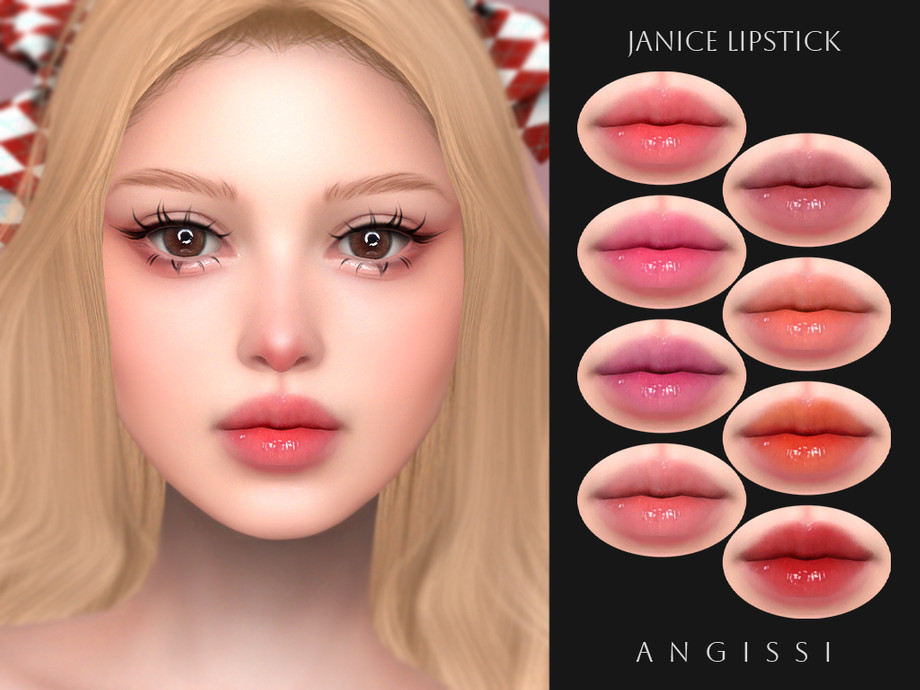 Брови и блеск Janice для Sims 4