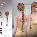 Женская прическа braid ponytail HAIRSTYLE для Sims 4