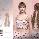 Женская прическа double Ponytail hairstyle для Sims 4 Женская прическа double Ponytail hairstyle для Sims 4