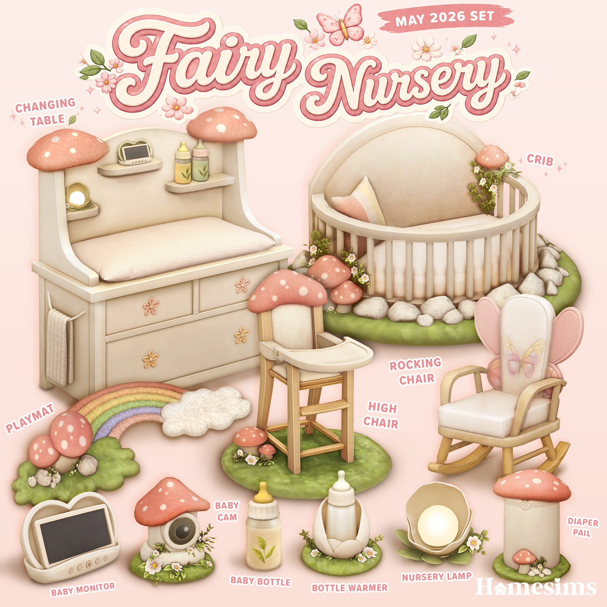 Детская Fairy Nursery для Sims 4