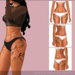 Тату для бедер Dragon Breath Tattoo для Sims 4 Тату для бедер Dragon Breath Tattoo для Sims 4
