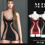 Платье для симочек Tatiana mesh-design summer dress для Sims 4