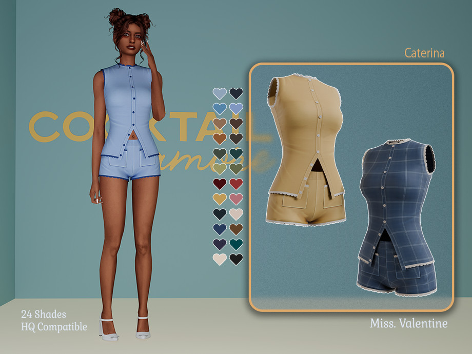 Наряд для симочек Caterina для Sims 4