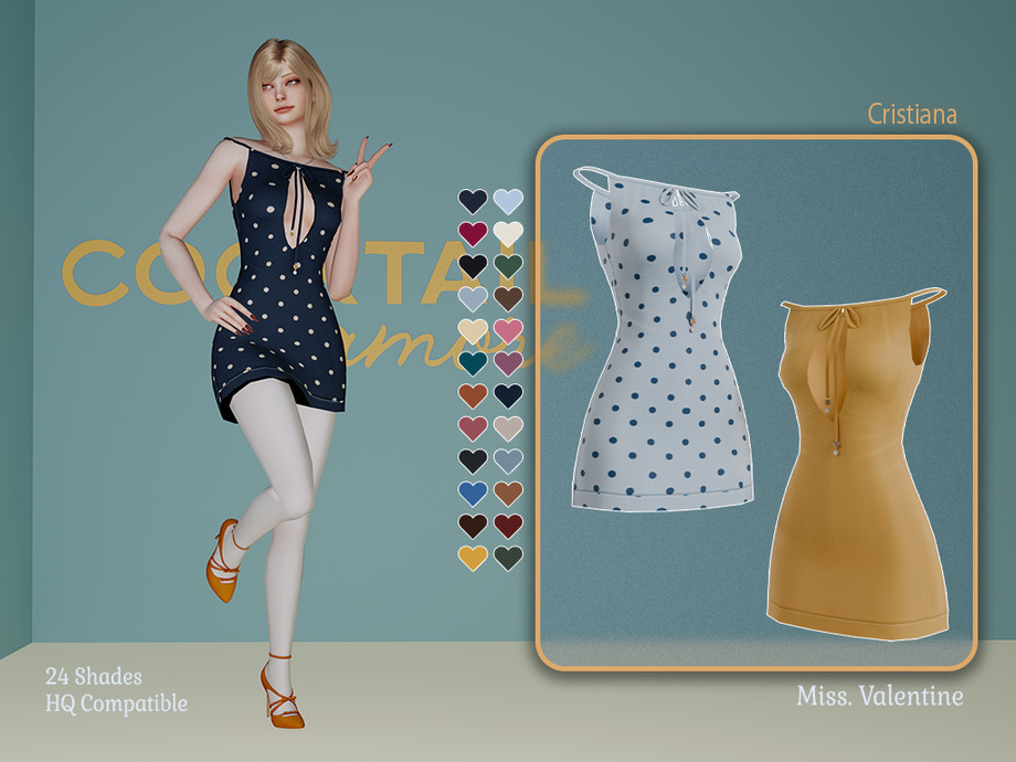 Платье для симочек Cristiana для Sims 4