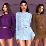 Вязанный комплект Dream Knit Set для Sims 4 Вязанный комплект Dream Knit Set для Sims 4