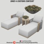 Сет для заднего дворика Poolside для Sims 4 Сет для заднего дворика Poolside для Sims 4