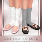 Балетный сет Ballet Flats + Toeless Socks для Sims 4