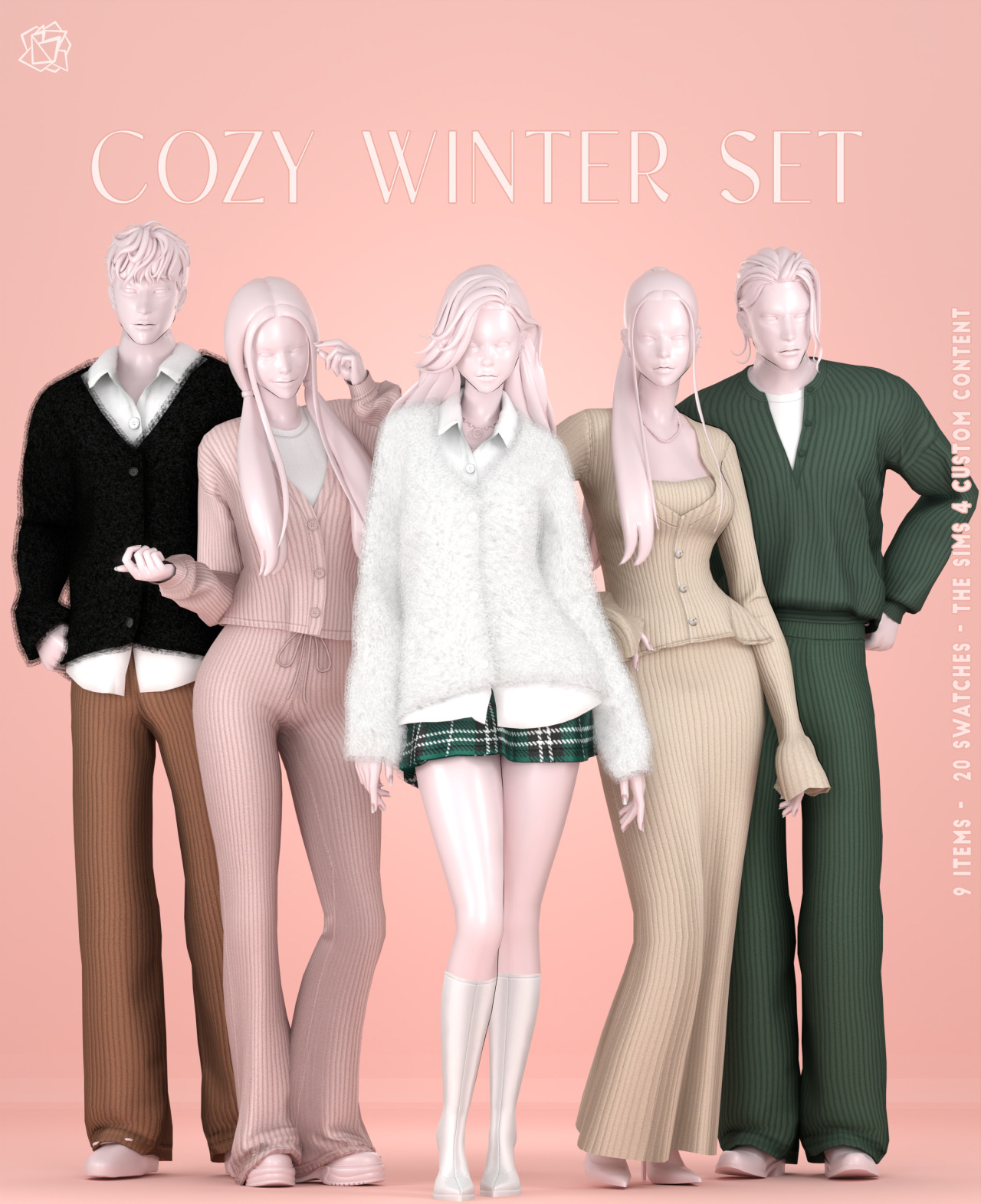 Уютный зимний сет COZY WINTER SET для Sims 4