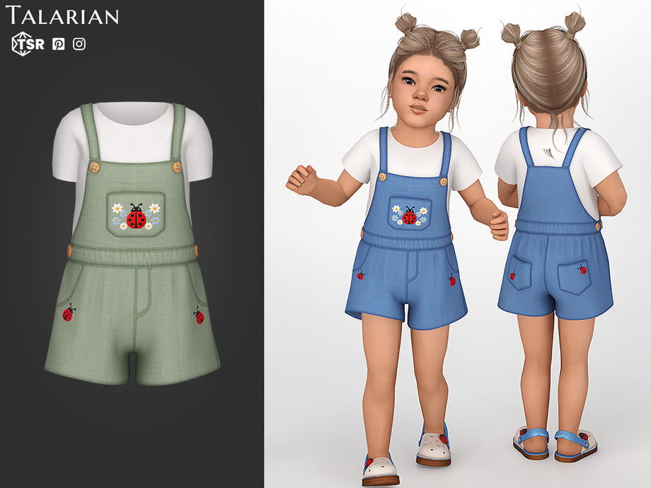 Летний сет для тоддлеров Tatum для Sims 4