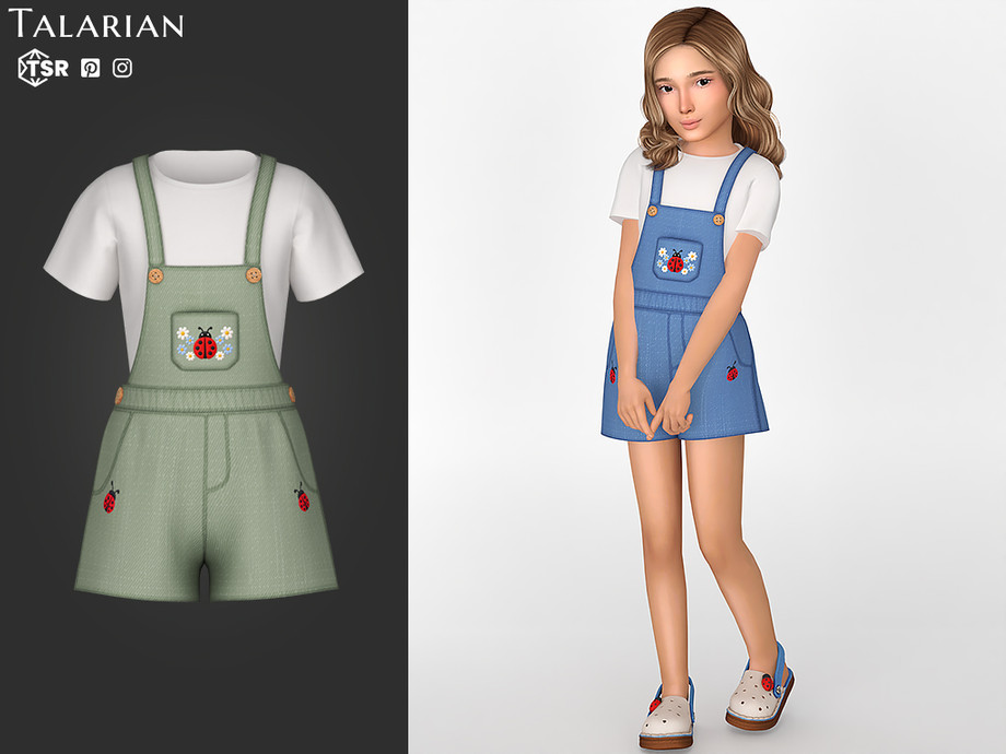 Летний сет для детей Tatum для Sims 4