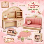 Сет для клубничного кафе Strawberry Milk Study Cafe Set для Sims 4 Сет для клубничного кафе Strawberry Milk Study Cafe Set для Sims 4