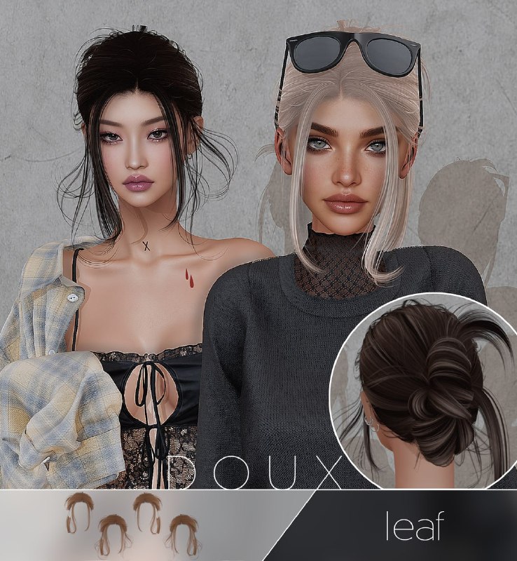 Женская прическа Leaf для Sims 4