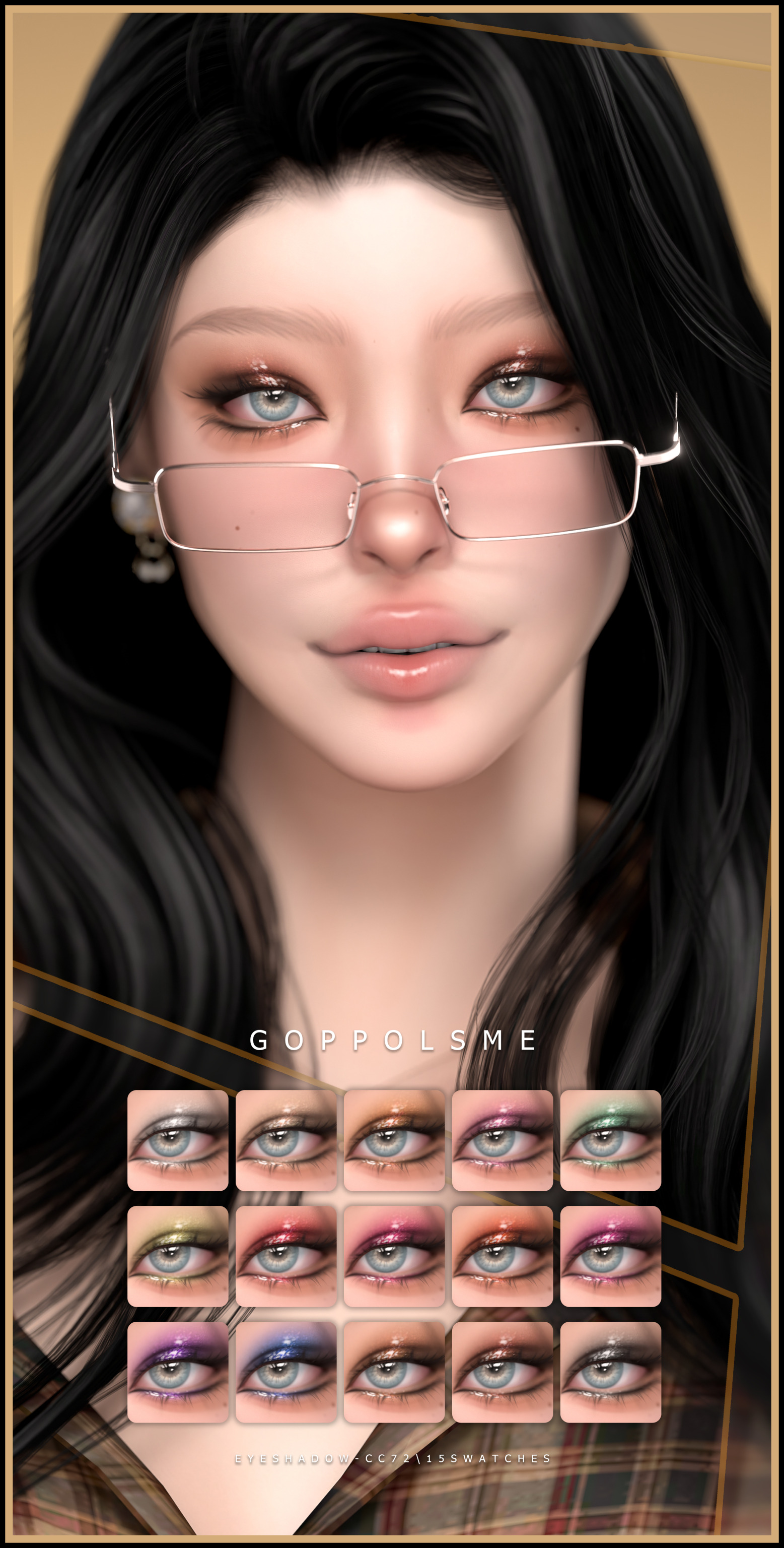 Макияж глаз Eyeshadow CC 72 для Sims 4