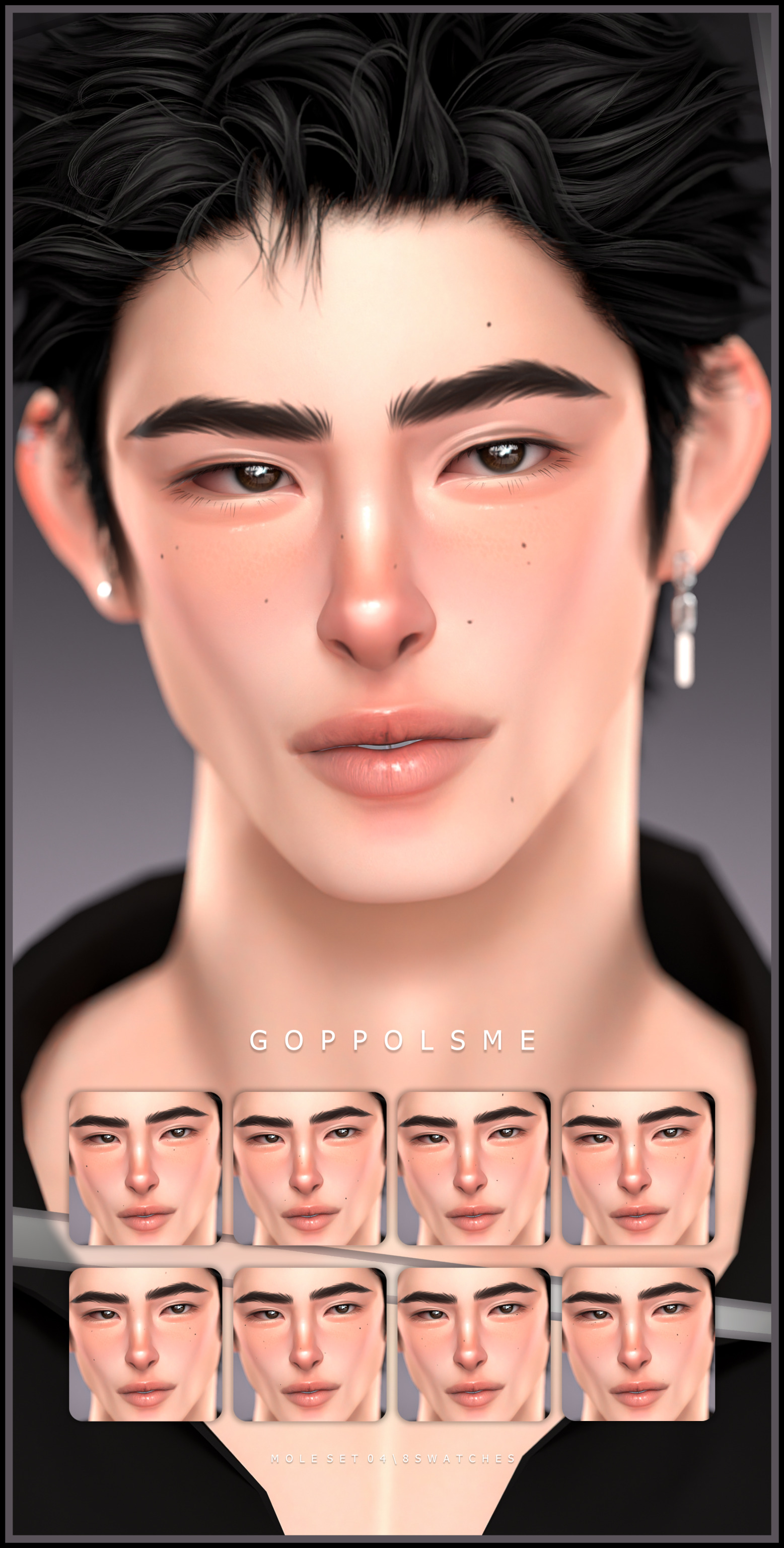 Родинки для лица MOLE SET 04 для Sims 4