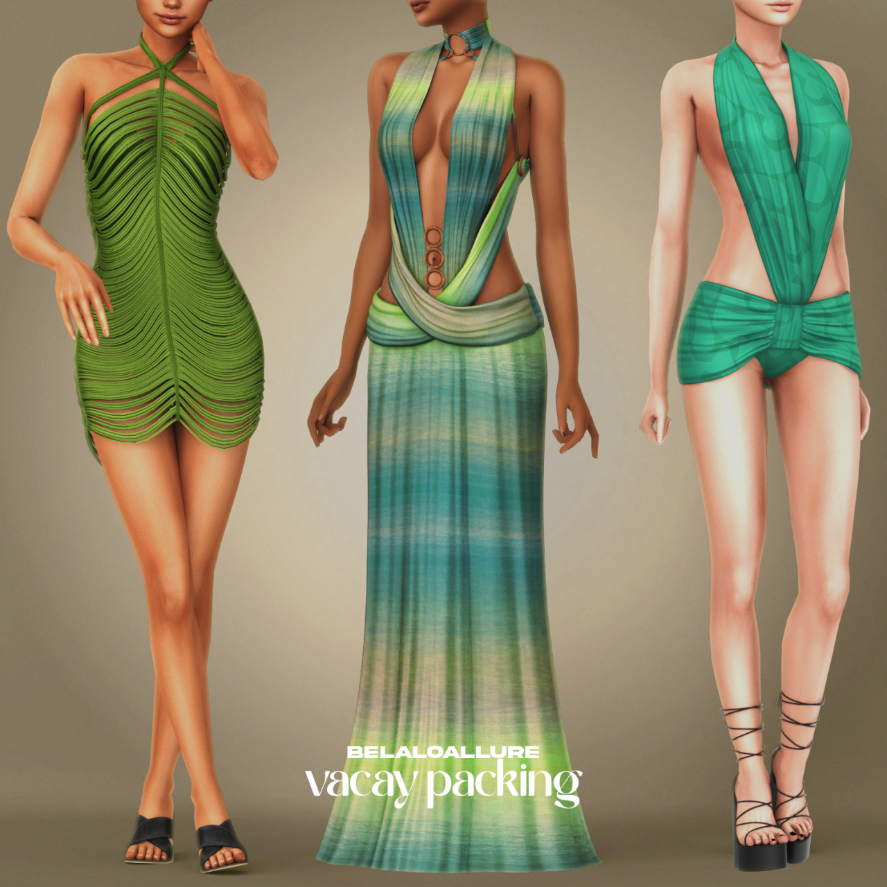 Курортная коллекция Vacay packing cc collection для Sims 4