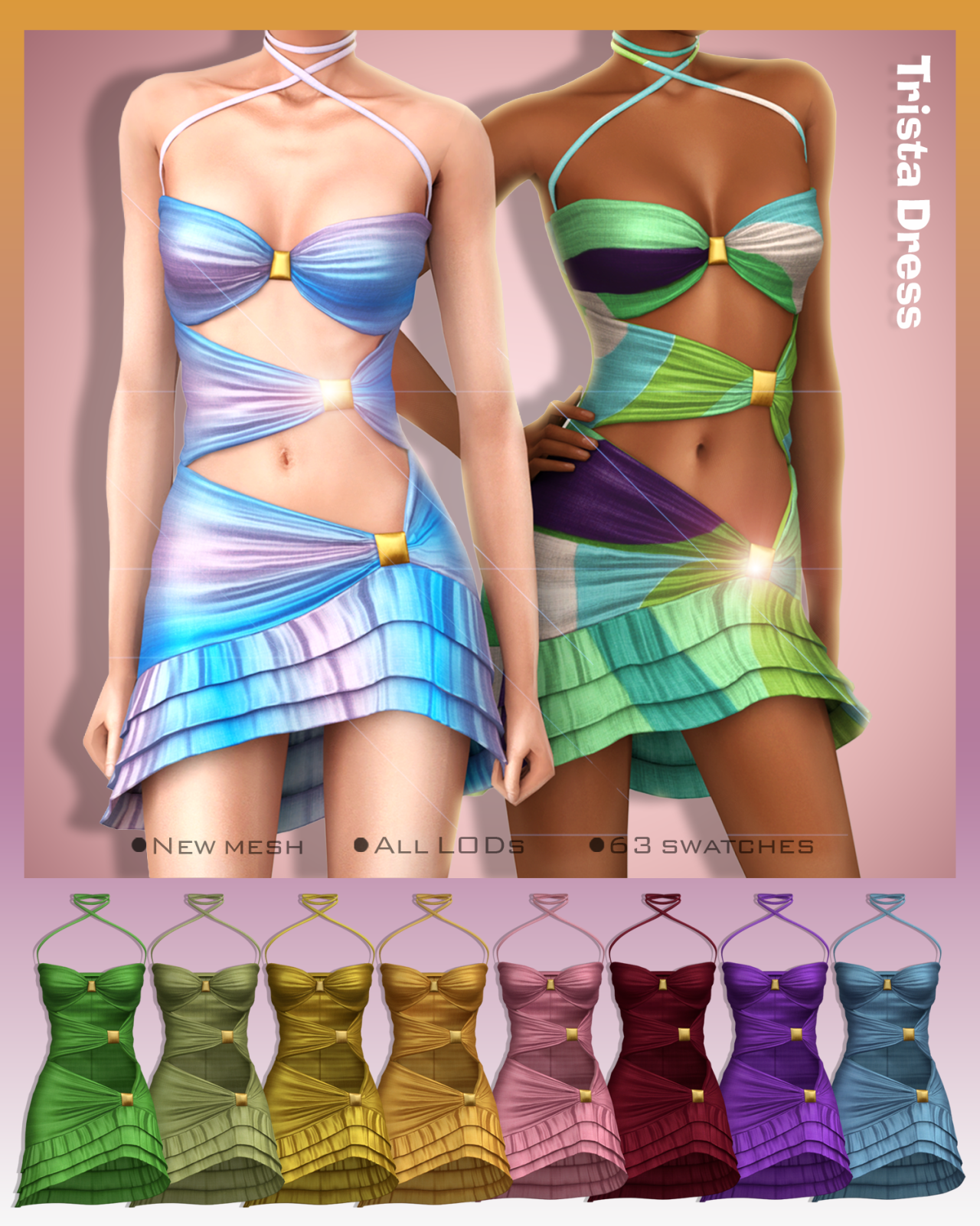 Коллекция в стиле 2000-х Superficial CC collection для Sims 4