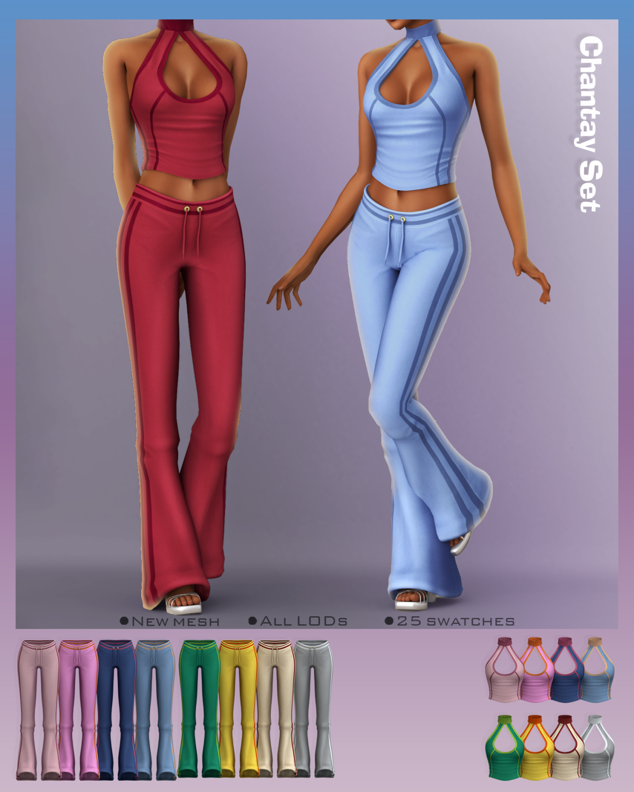 Коллекция в стиле 2000-х Superficial CC collection для Sims 4
