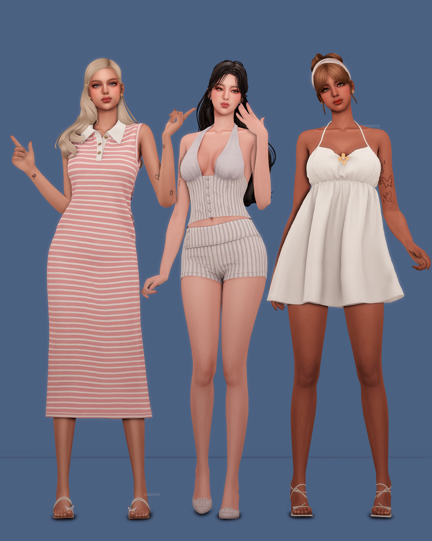 Летний сет Summer Escape для Sims 4