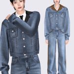Джинсовый комплект для симов 2026 #190 для Sims 4 Джинсовый комплект для симов 2026 #190 для Sims 4