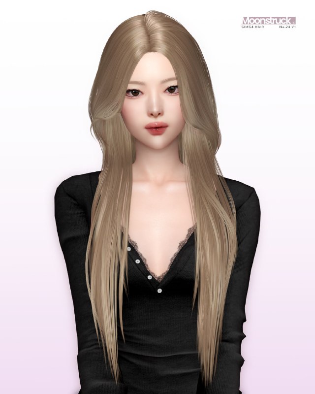 Женская прическа HAIR NO.024 для Sims 4
