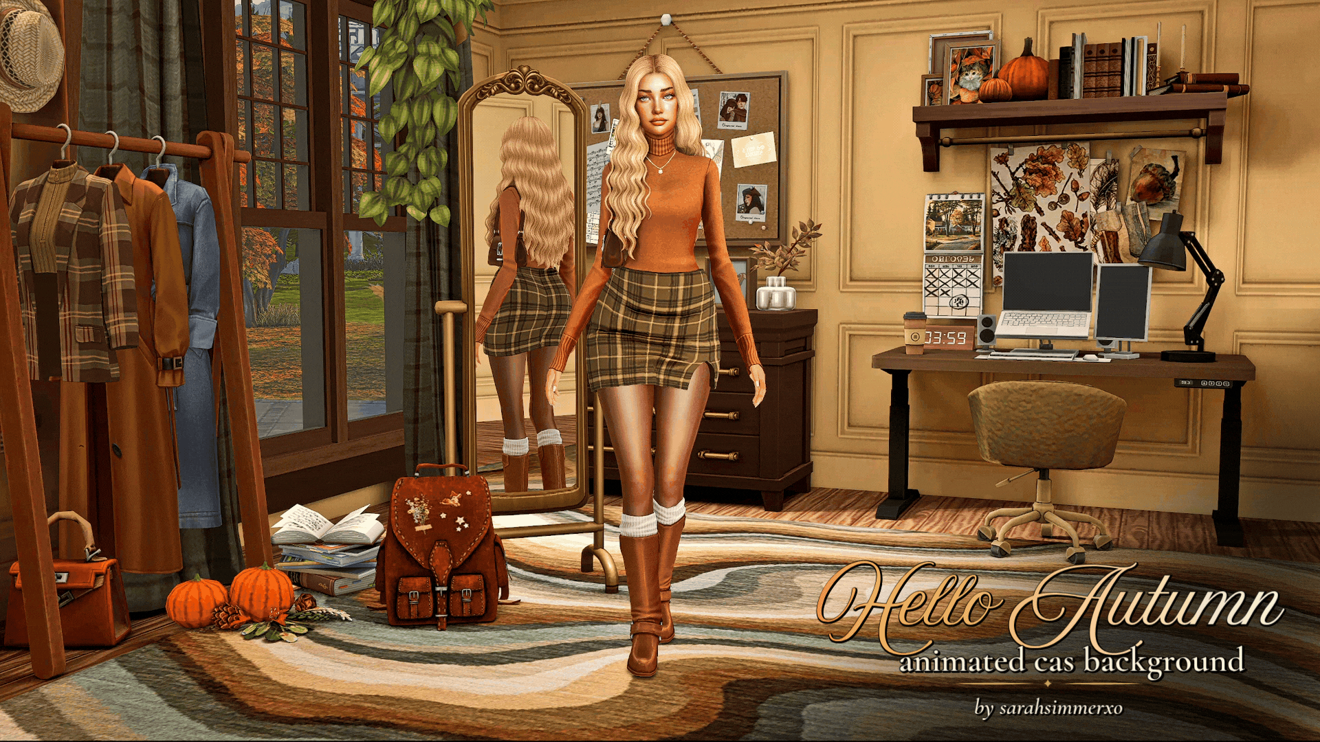 Фон для CAS Hello Autumn для Sims 4