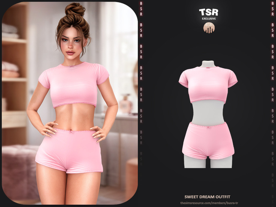 Домашний комплект для симочек Sweet Dream Outfit для Sims 4