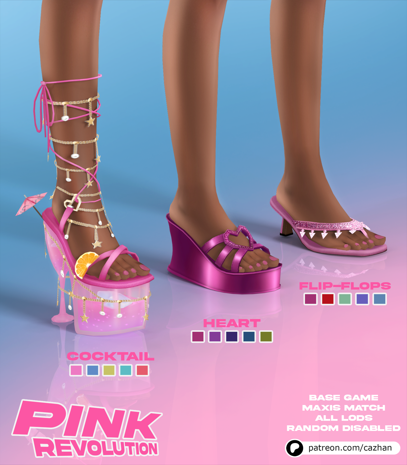 Розовая мини-коллекция pink revolution для Sims 4