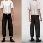 Мужские джинсы Male Tapered Wide - Fit Jeans для Sims 4 Мужские джинсы Male Tapered Wide - Fit Jeans для Sims 4