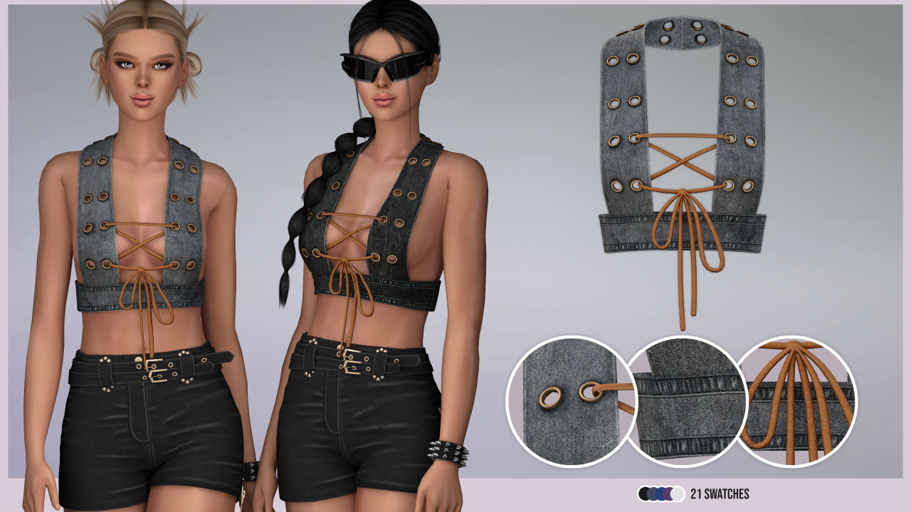 Топ для симочек Bad Decisions Top для Sims 4