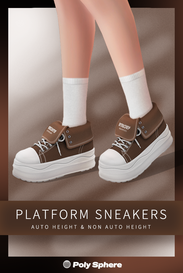 Кеды для симочек и симов Platform Sneakers(M&F) для Sims 4